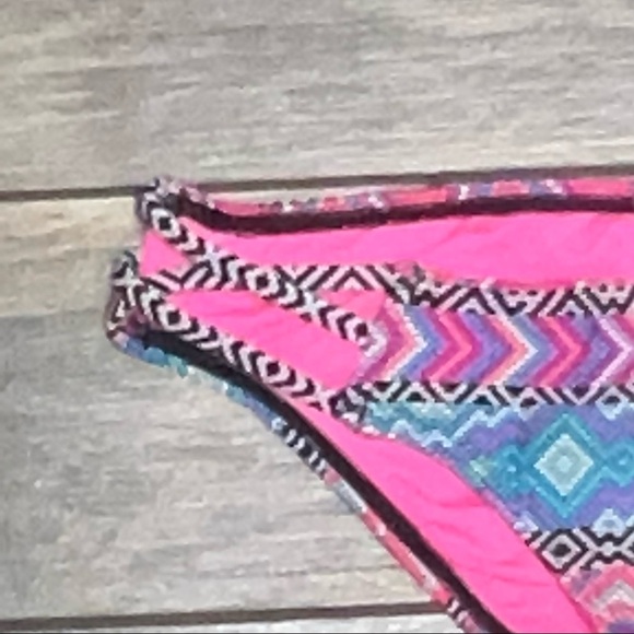 NWT SunDazed Stunner Strappy Hipster Bikini Swim Bottoms Medium Tribal Print - Picture 7 of 11